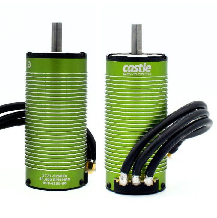 Castle Brushless Motor Sensored 4-Pole 1721-1260KV 060-0100-00