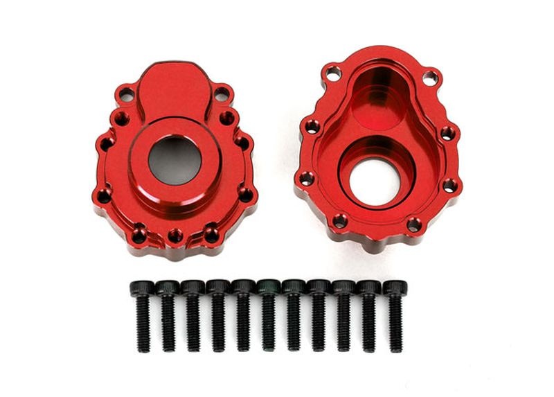 Traxxas 8251R Portal-Gehäuse außen Alu rot