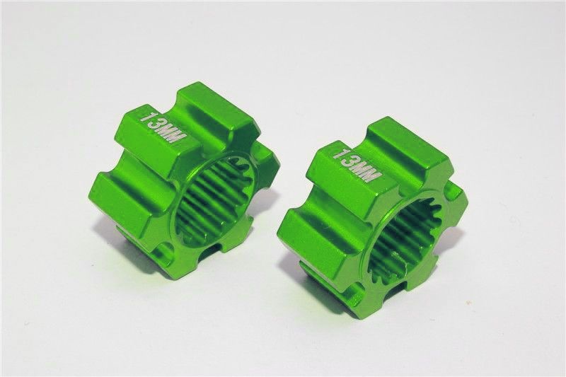 GPM Alu Hex-Adapter 13mm grün (2 Stk.) Traxxas X-MAXX