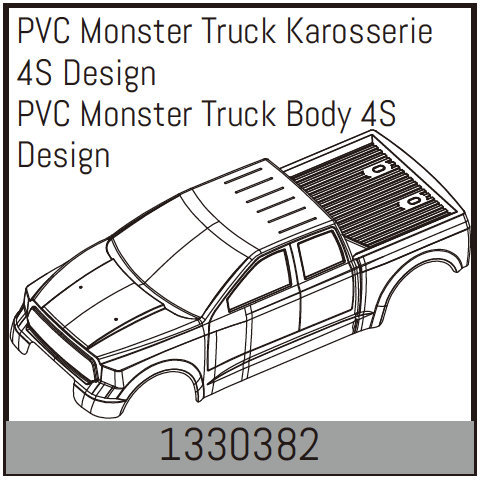 Absima PVC Monster Truck Karosserie 4S Design 1330382
