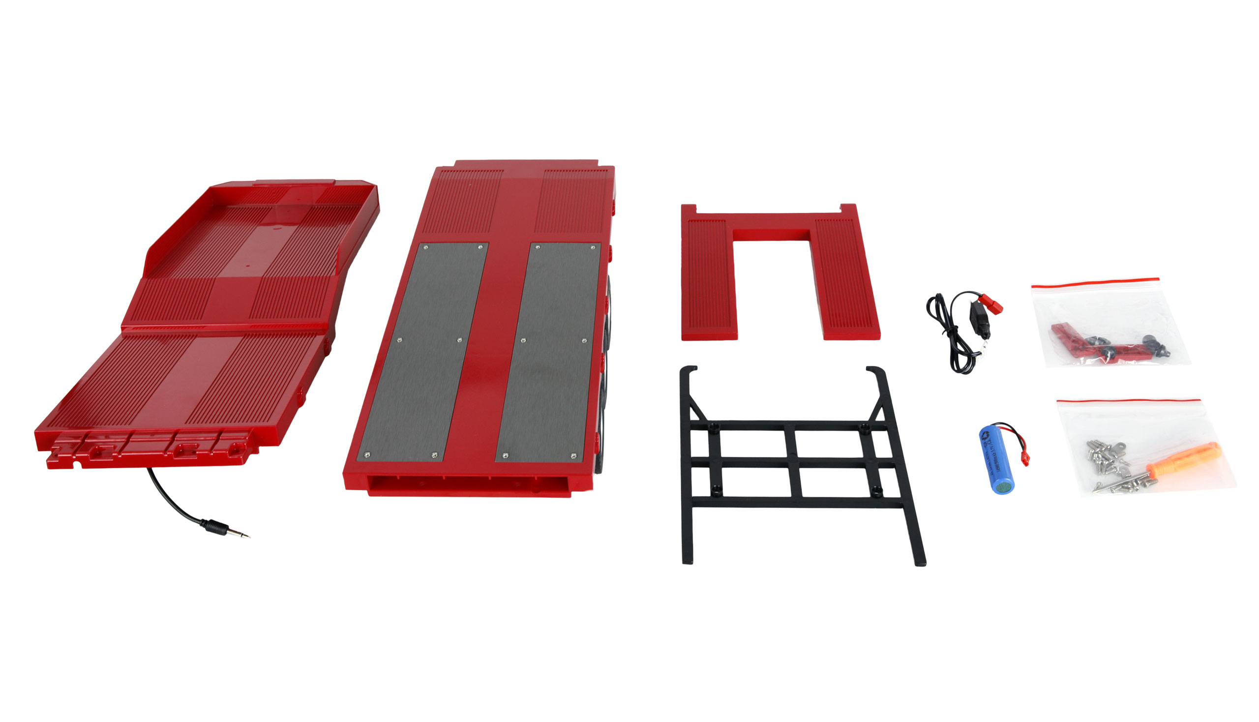 Amewi Tieflader-Sattelauflieger Dreiachser für Scania 1:18 rot 22742