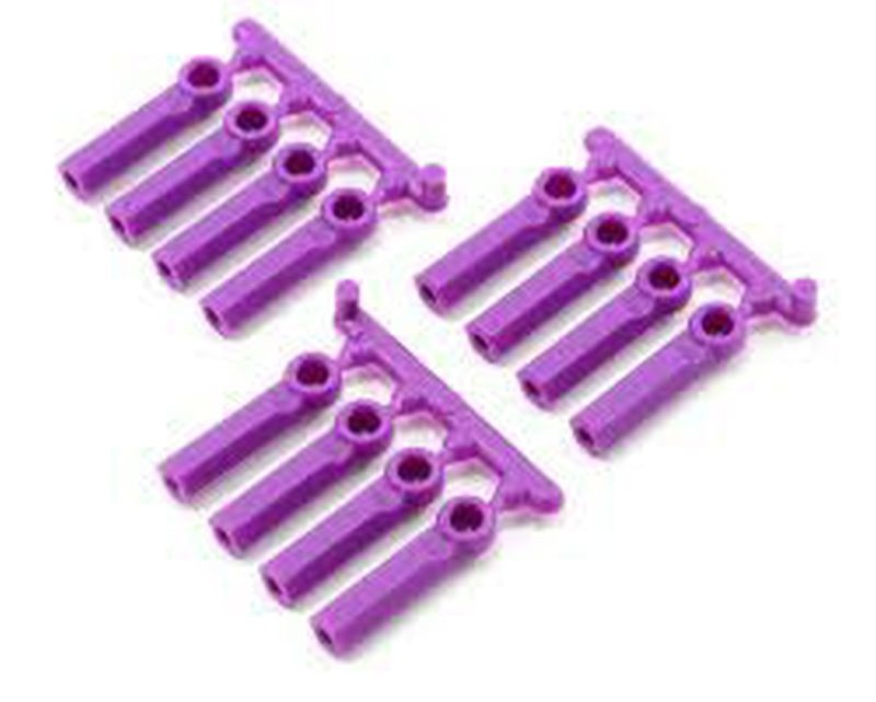 RPM Long Shank Rod Ends (12) Purple for most Losi, Associated an 73398