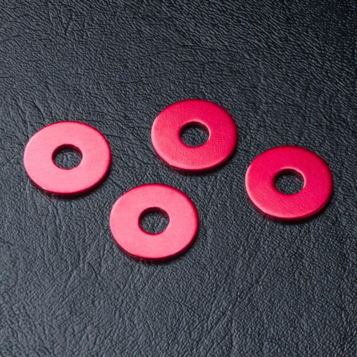 820049R Radmitnehmer Distanzscheibe Alu 1.0mm rot (4 Stück)