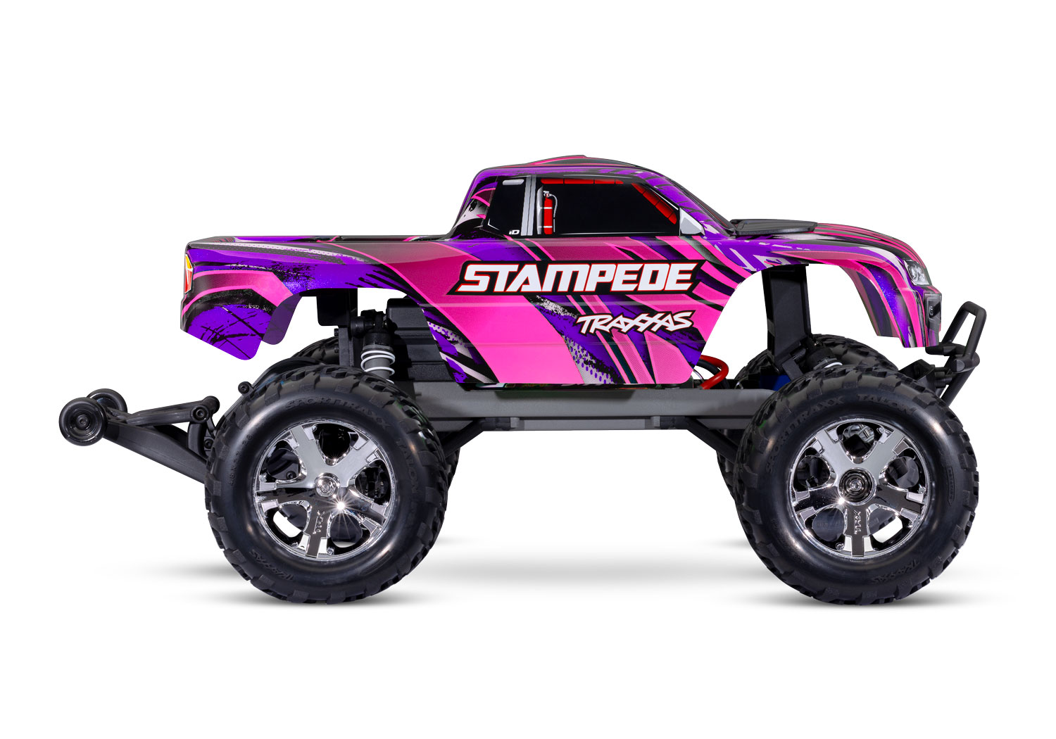 Traxxas Stampede Pink 1/10 2WD HD Monster-Truck RTR mit Akku und USB-Lader 36254-8 - Abbildung 3