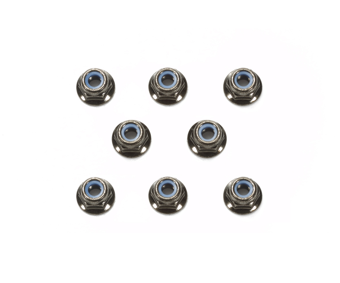 Tamiya 54642 M4/4mm Stoppmutter (8) Schwarz elox. 300054642
