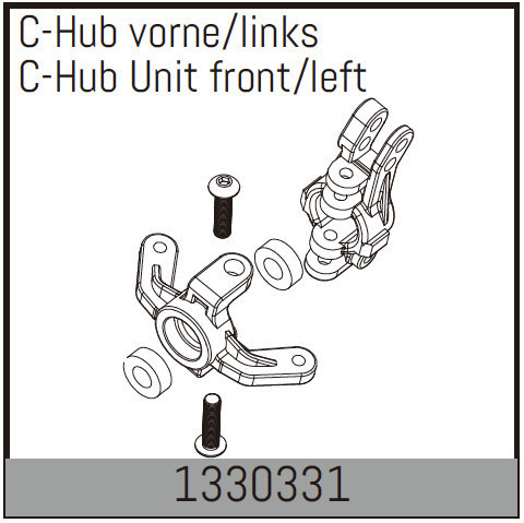 Absima C-Hub vorne/links 1330331