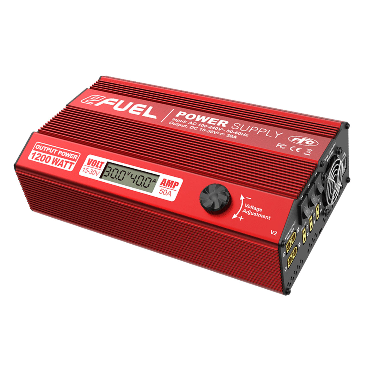 SkyRC eFuel 1200W 50A 15-30 Volt Netzteil XT-Buchse mit LCD Anzeige SK-200015-17