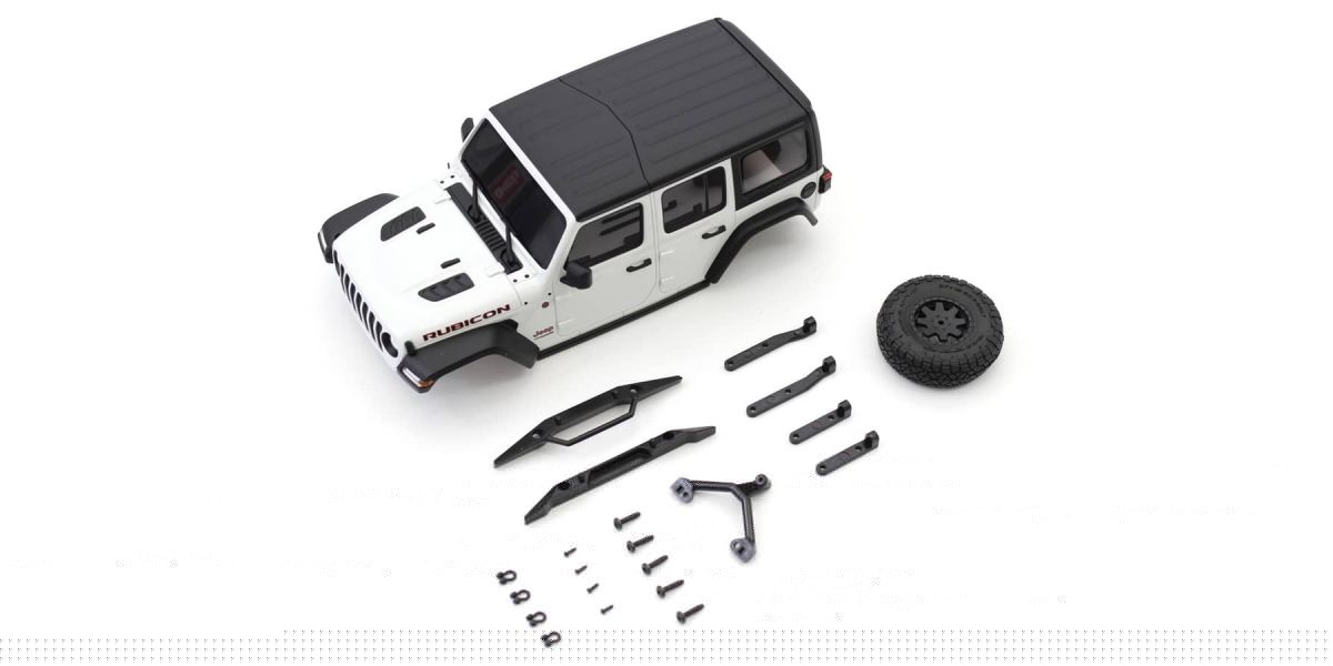 Kyosho Karosserie  Jeep Wrangler Rubicon Mini-Z 4X4 MX01 Weiss MXB01W