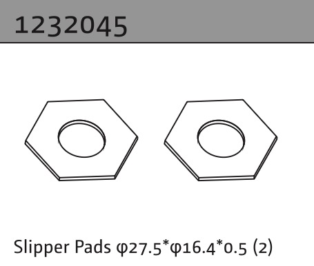 Absima Slipper Pads 27.5*16.4*0.5 1232045