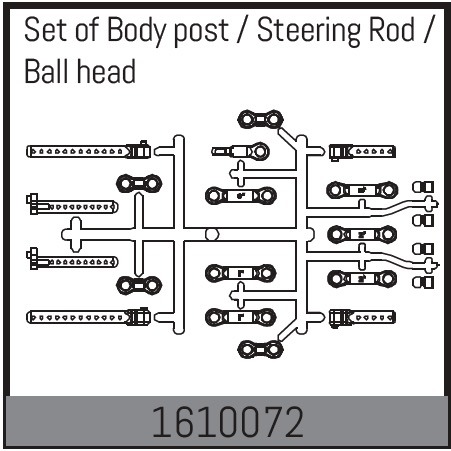 Absima Upper suspension arm set front/rear 1610072
