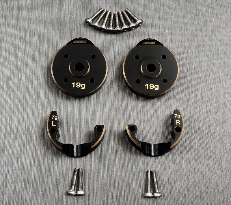 SAMIX Portal-Cover Messing 26g (1 Set) für FMS FCX24 FCX24-4012FS