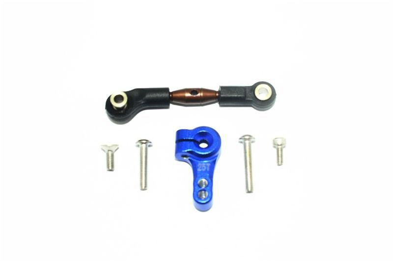 GPM Alu Servo Horn 25T mit Spurstange blau Traxxas Rustler, Slash 4x4 & 2WD