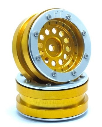Metsafil Beadlock Wheels PT-Bullet Gold/Silber 1.9 (2 St.) MT0020GOS