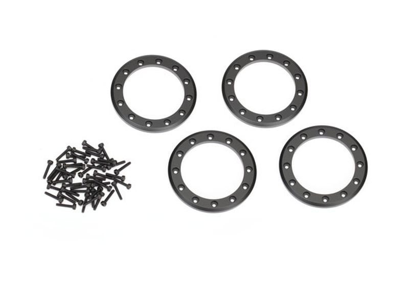 Beadlock Rings Schwarz (2.2') Alu (4) + Schrauben 8168T - Abbildung 1