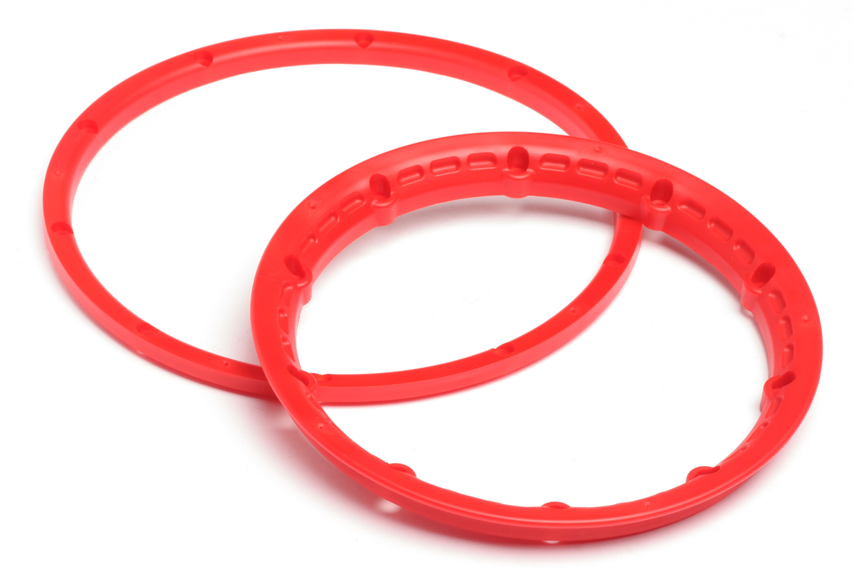 HPI Heavy Duty Bead Lock Felgenringe (Rot/2St) HP3275