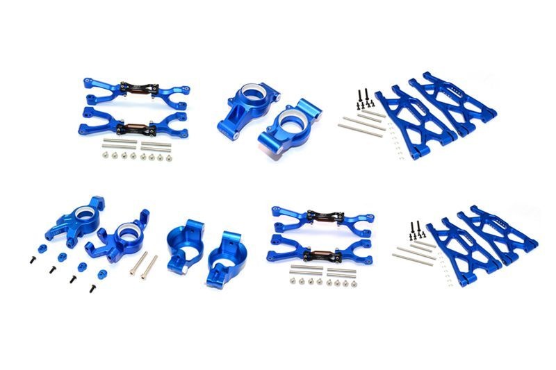 GPM Alu Aufhängungs-Set komplett v/h blau Traxxas X-MAXX