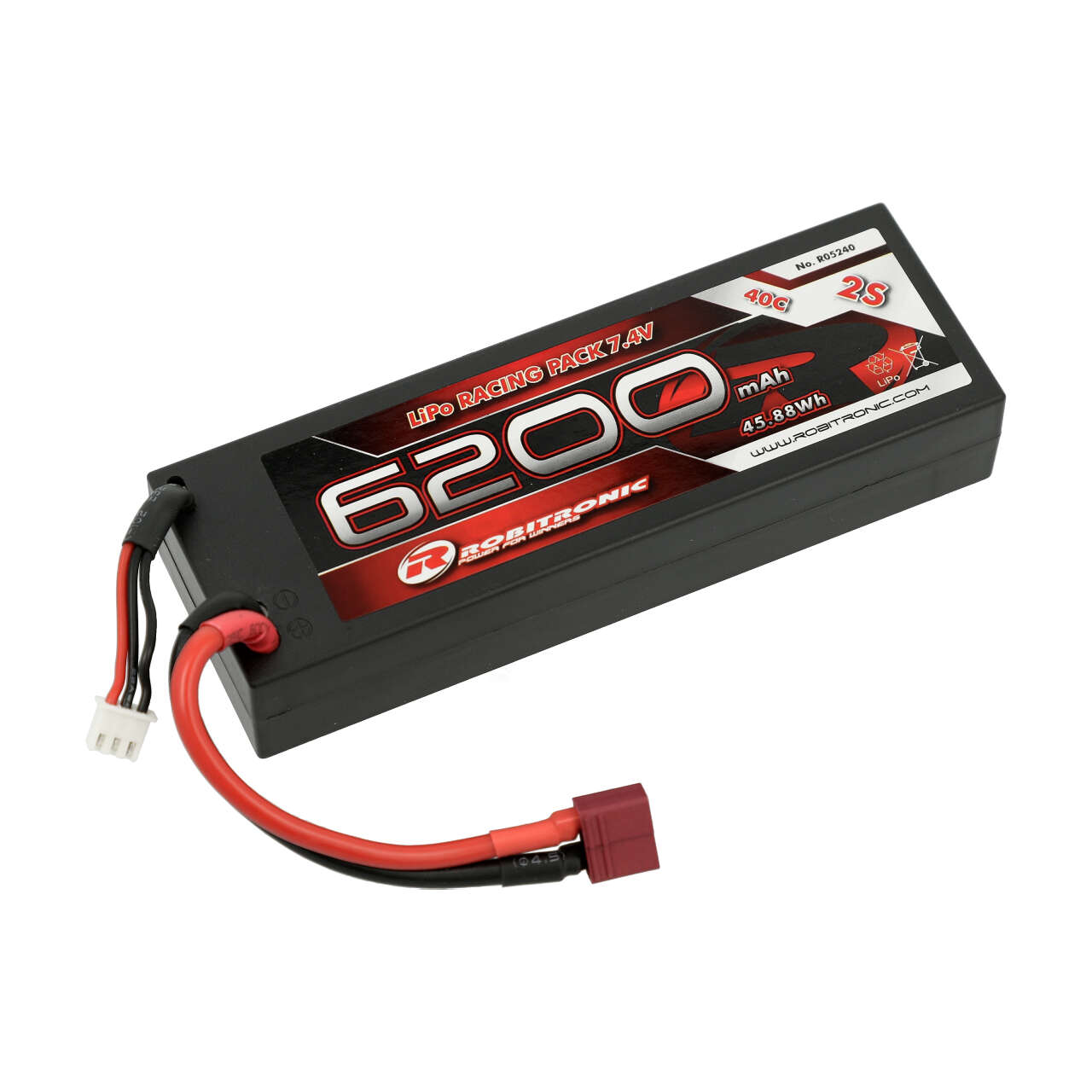 Robitronic LiPo Akku 6200mAh 2S 40C T-Stecker R05240
