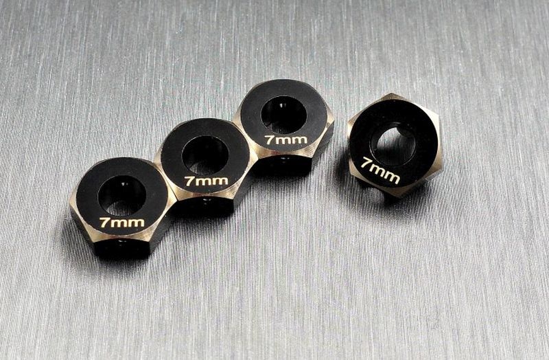 SAMIX SCX-6 brass hex adaptar (7mm) für SCX-6 SCX6-4063-7