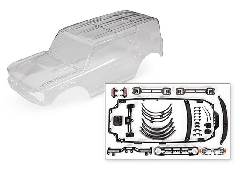 Traxxas Karo 2021 Ford Bronco unlackiert + Anbau-Teile 9211 - Abbildung 1