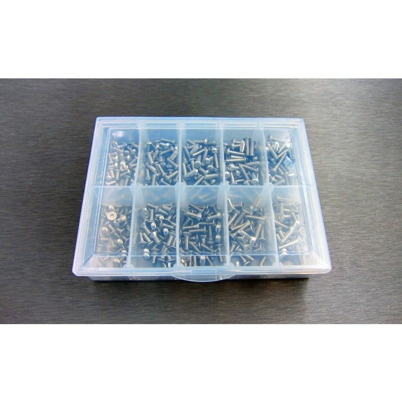 SAMIX Edelstahl M3 Schrauben Set 350Stk.  SS-2002