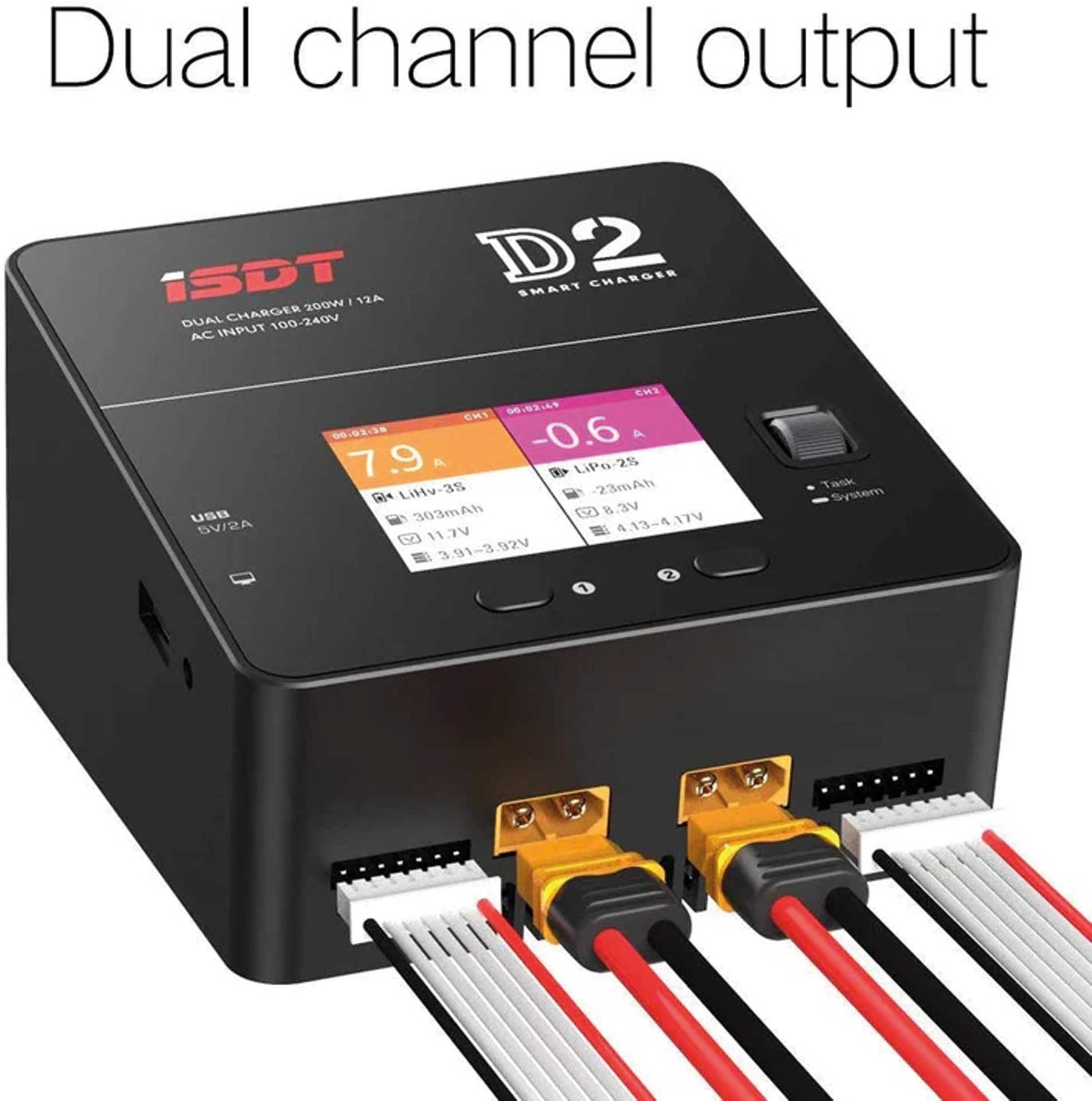 ISDT D2 Mark 2 Dual 200W 12A AC Ladegerät D2MK2