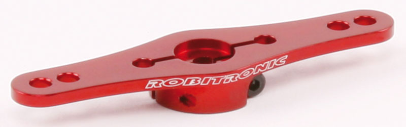 R17017R Servo Arm Alu 23Z Rot Doppelarm (1 Ebene) - Abbildung 1