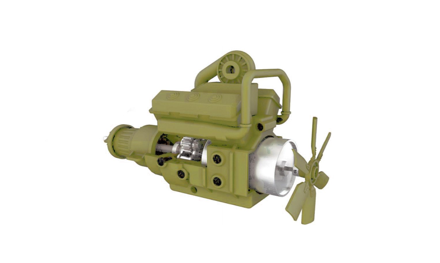 Amewi Motorblock komplett montiert für 8x8 Truck sand T005