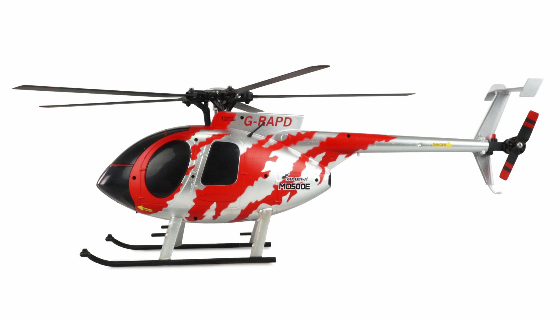 Amewi AFX MD500E Zivil brushless 4-Kanal 325mm Helikopter 6G RTF rot/silber 25334 - Abbildung 2