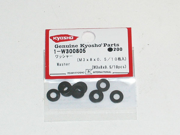 Kyosho UNTERLEGSCHEIBEN#M3X8X0.5 (10) 1-W300805