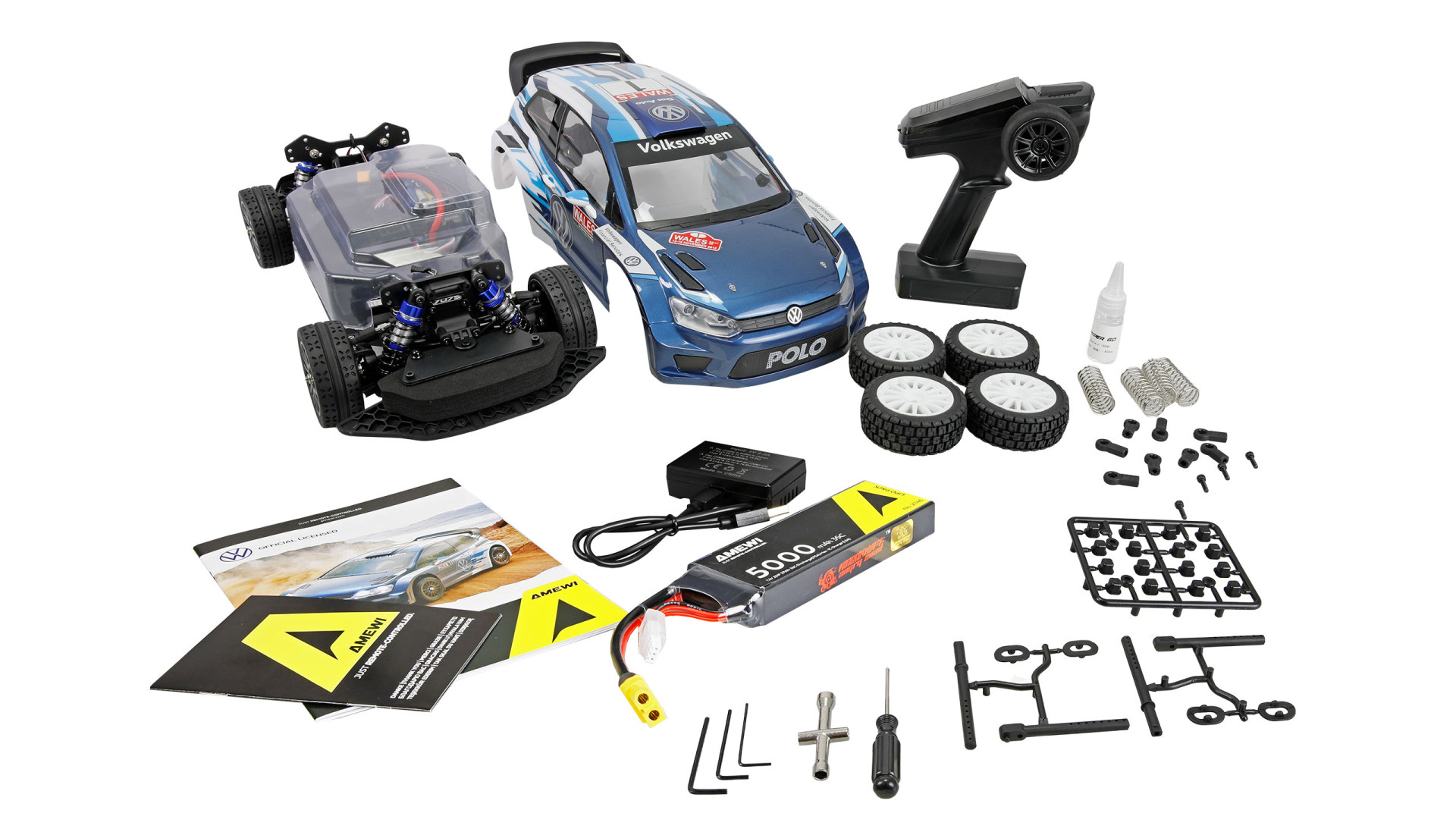 MJX Hyper GO 1/10 Volkswagen Polo R WRC 4WD RTR incl. Akku & Lader 21146 - Abbildung 10