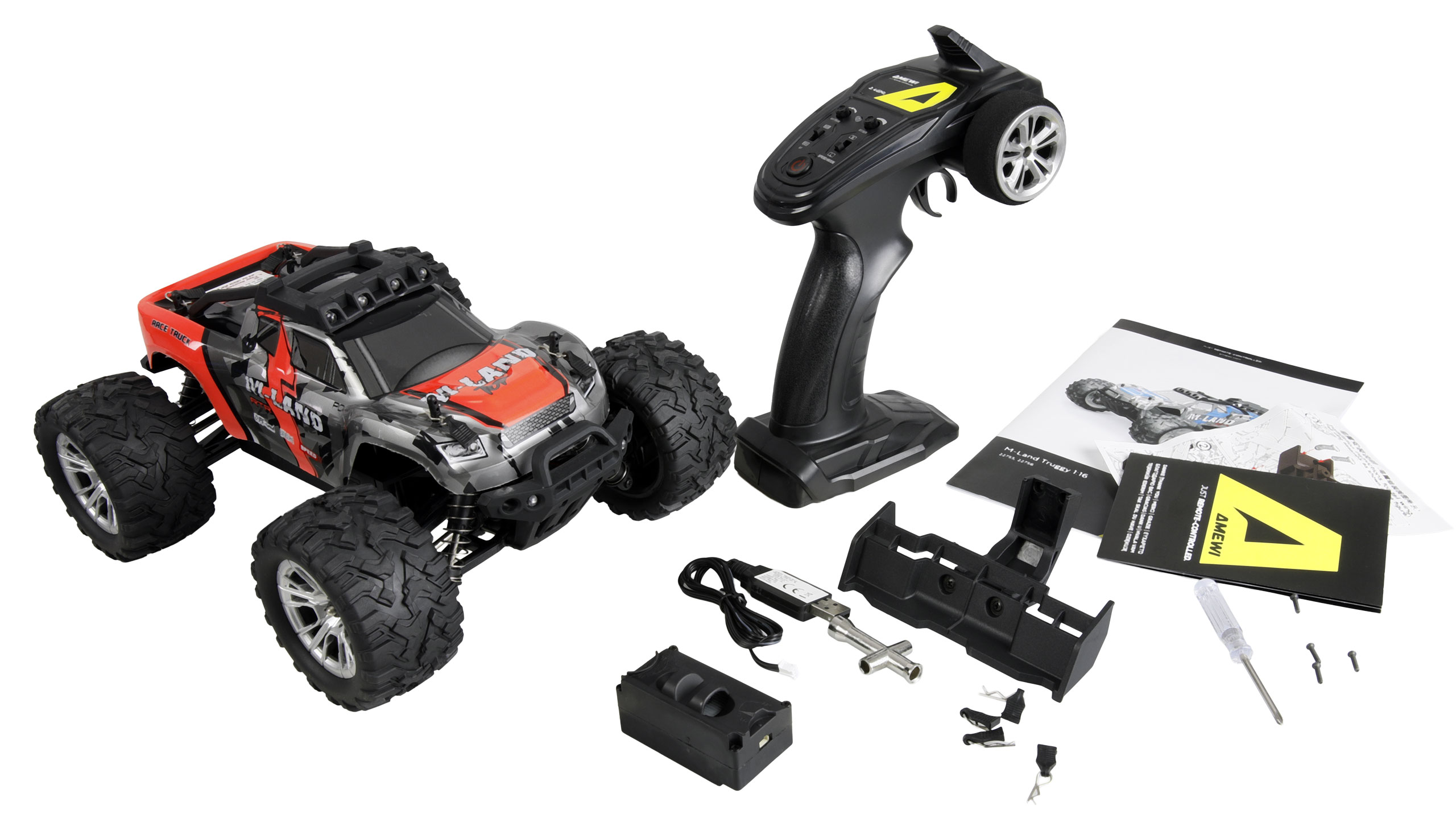 Amewi M-Land Truggy 48km/h 4WD 1:16 RTR rot 22755
