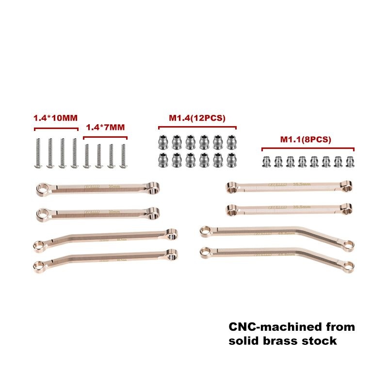 GPM Messing Link-Set AXIAL 1/30 SCX30 FORD BRONCO/JEEP WRANGLER/CH SCX30/160XOC