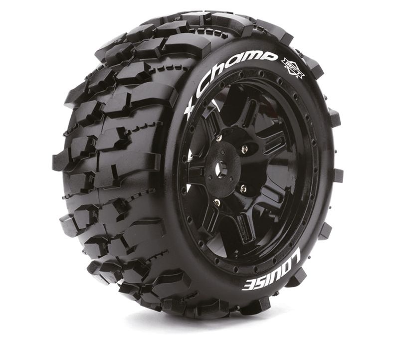 Louise X-CHAMP Sport-Reifen Felge schwarz (2) 24mm ARRMA KRATON 8S / MFT L-T3349BM