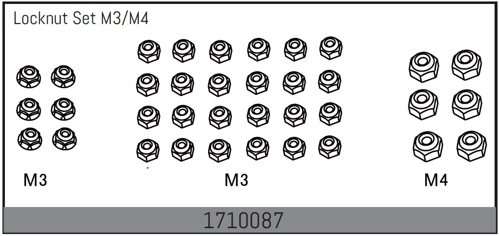 Absima Mutternset M3/M4 1710087