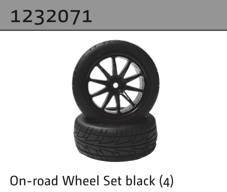 Absima Onroad Räderset schwarz (4) 1232071