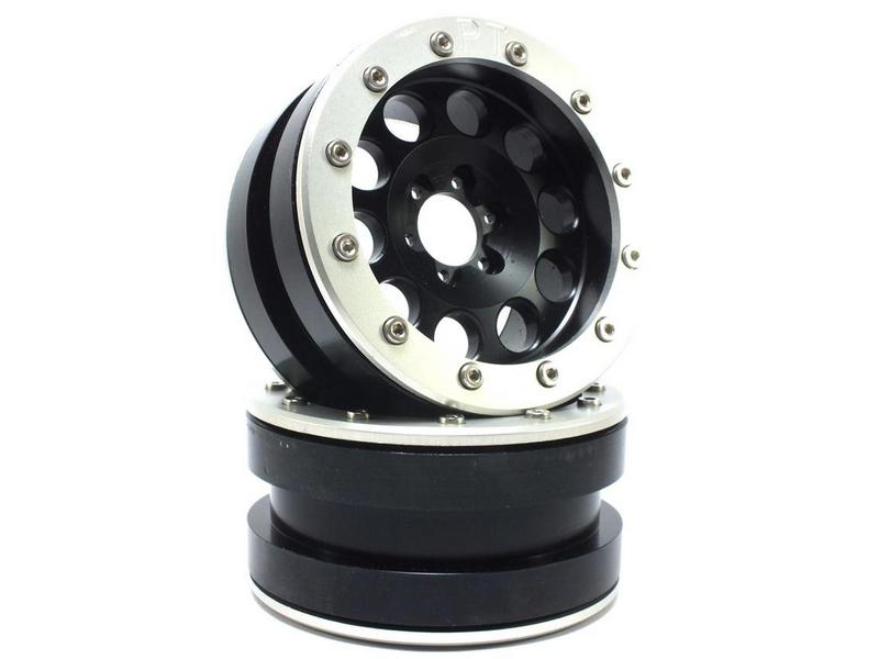 Metsafil Beadlock Wheels PT-REVOLVER black/silver 2.2 (2) ohne Radnabe