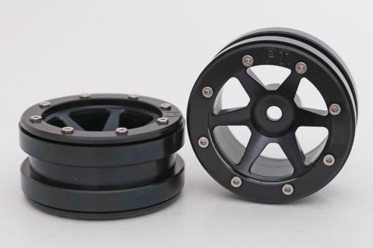 Metsafil Beadlock Wheels PT-Slingshot Schwarz/Schwarz 1.9 (2 St.)  MT0030BB