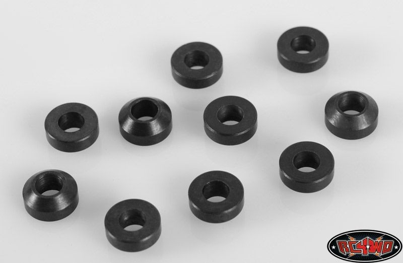RC4WD Heavy Duty Steel Black 3mm Con Washers (10) Z-S0843