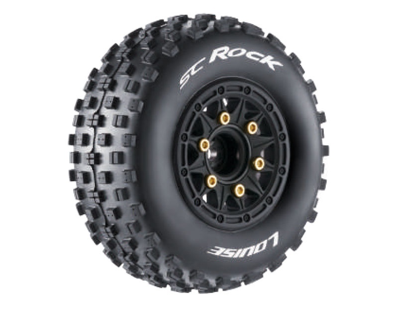 Louise SC-Rock Reifen soft auf Felge schwarz 12/14/17 mm (2) L-T3229SB