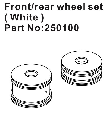 Hobby Plus Front/Rear Wheel Set (C1) 250100