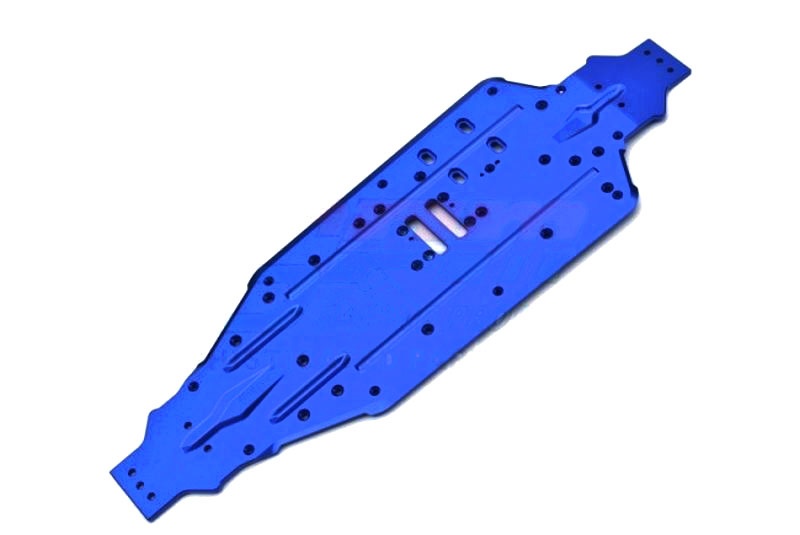 GPM ALUMINUM 7075-T6 CHASSIS PLATE Traxxas SLEDGE blau