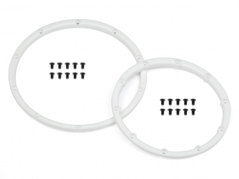 HPI Bead Lock Felgen-Ringe (Weiss/für 2 Felgen) 110545