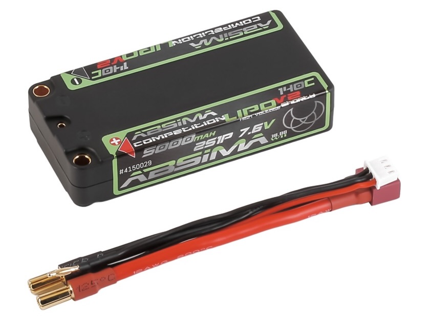 Absima Comp. Shorty LiPo 7.6V 140C/2S1P HC 5000mAh 5mm 4150029