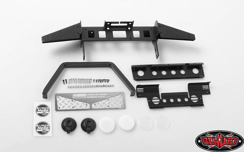 RC4WD Metal Front Bumper w/Stinger and Lights for Gelande II D90/1 VVV-C0286
