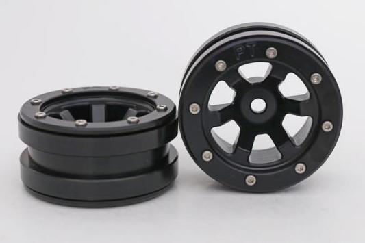 Metsafil Beadlock Wheels PT- Claw Schwarz/Schwarz 1.9 (2 St.)  MT0060BB