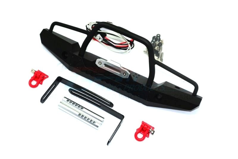 GPM Alu Bumper mit LED-Beleuchtung vorn schwarz Traxxas Traxxas4 & Axial SCX10II