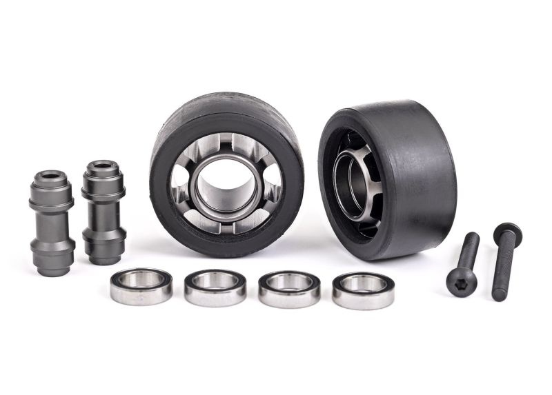 Traxxas Felge für Wheelie Bar, 6061-T6 Alu Dunkel-Titan eloxiert (2) 7775A