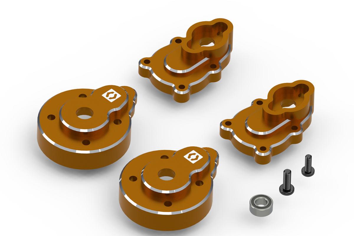HPI Aluminum Portal Achsen Radnaben Hinten Set (Orange/2St) 161161 - Abbildung 1