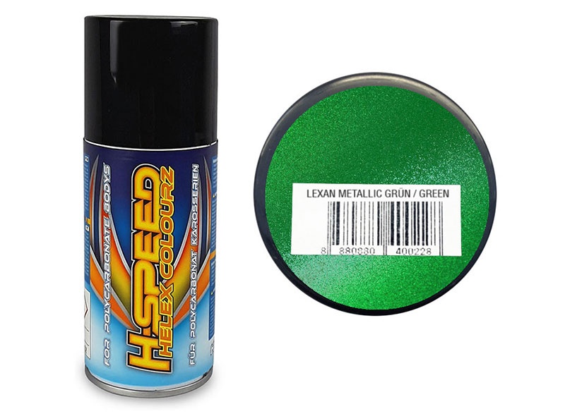 H-SPEED Lexan Spray Farbe Helex Colourz Metallic Grün 150ml HSPS029