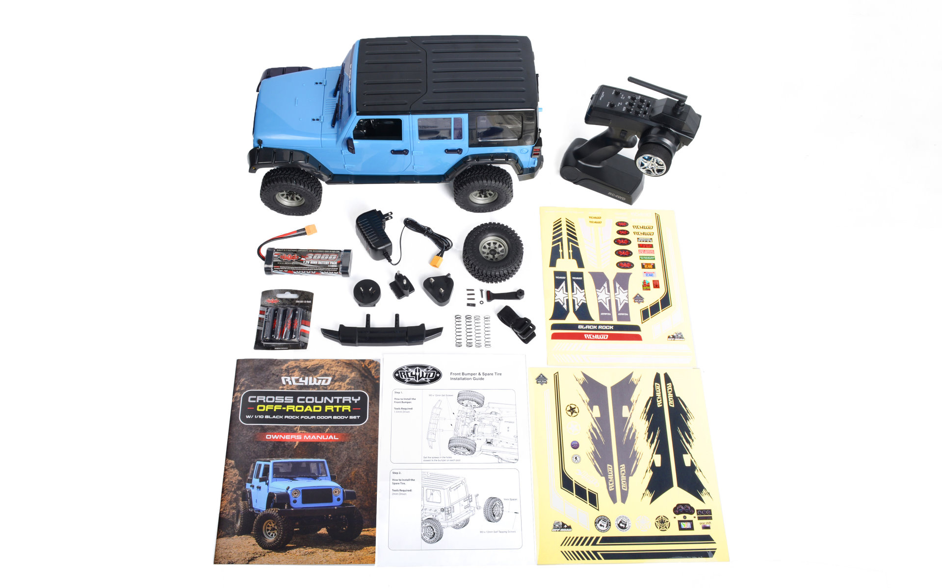 RC4WD Cross Country Off-Road RTR W/ 1/10 Black Rock 4Door Z-RTR0046